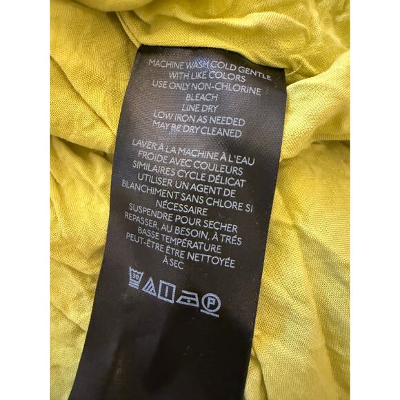 Anthropologie Puff Sleeve Tiered Midi Dress Green Blue Floral Statement Size L - Picture 9 of 10